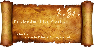 Kratochvilla Zsolt névjegykártya