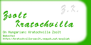 zsolt kratochvilla business card